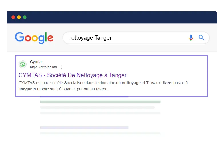 Exemple de client en position 1 sur Google.ma — agence SEO Maroc RIMAS Digital
