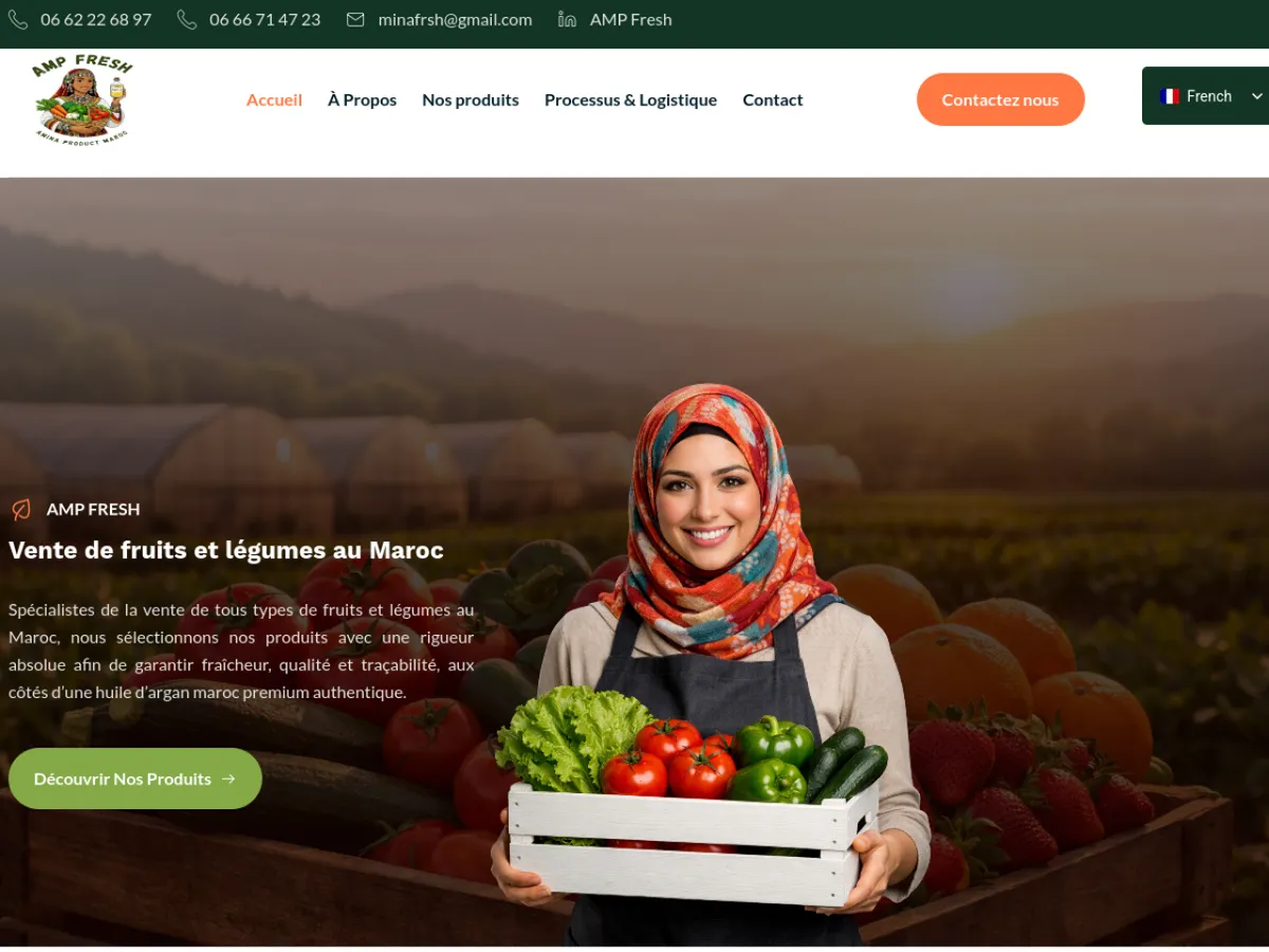 Site AMP Fresh conçu par Rimas Digital