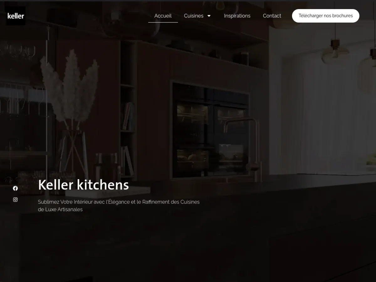 Site Keller Kitchens conçu par Rimas Digital