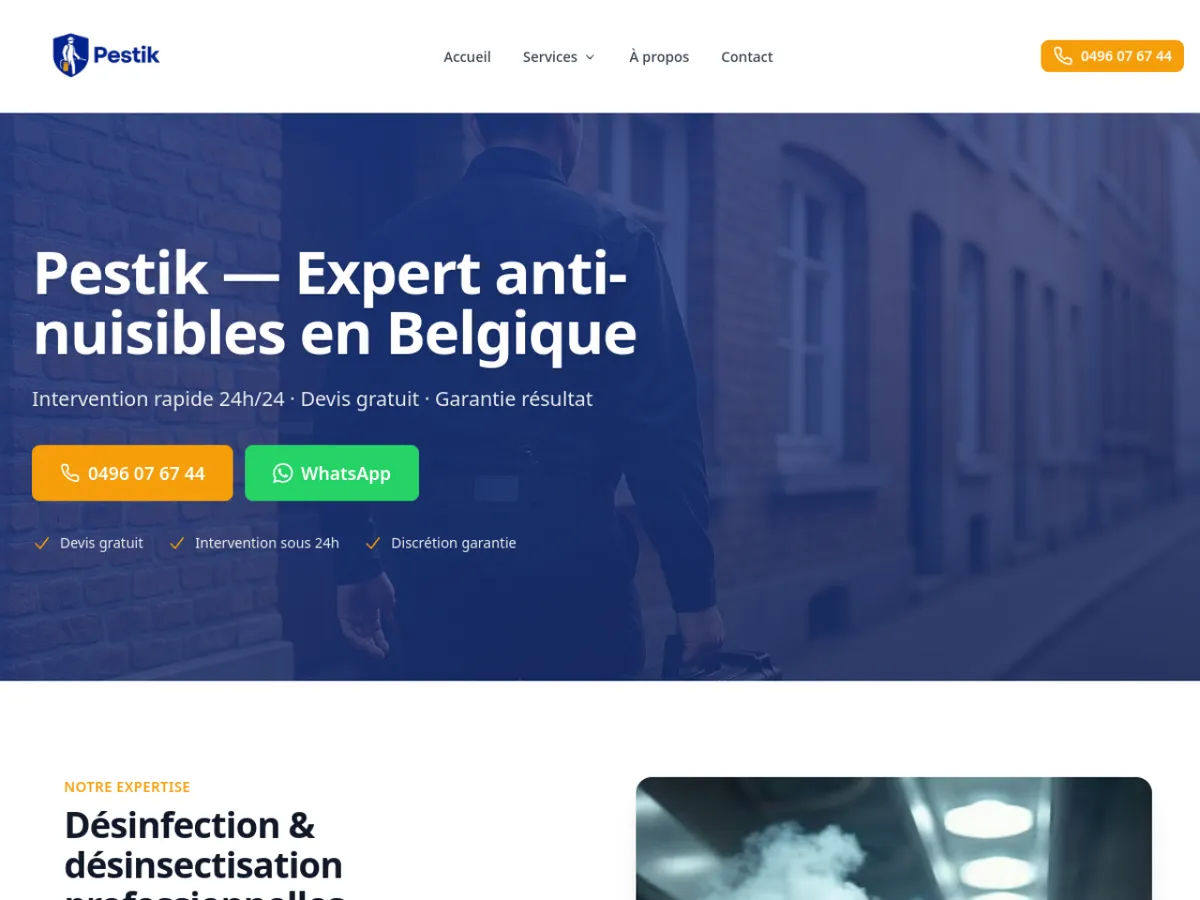 Site Pestik conçu par Rimas Digital